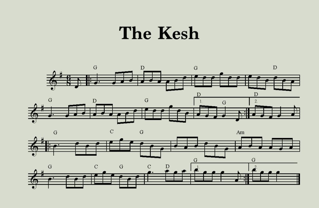 Sheet Music for the Kesh Jig (Double Jig)