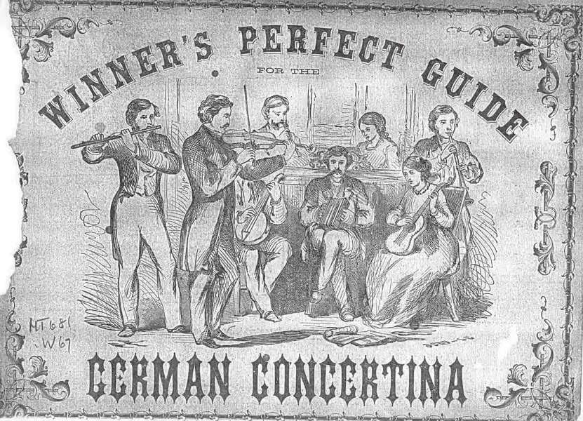 The Surprising Origins of Traditional Irish Concertina Playing 1 18th century poster with a line drawing showing flute, concertina, violin and piano players - concertina playing