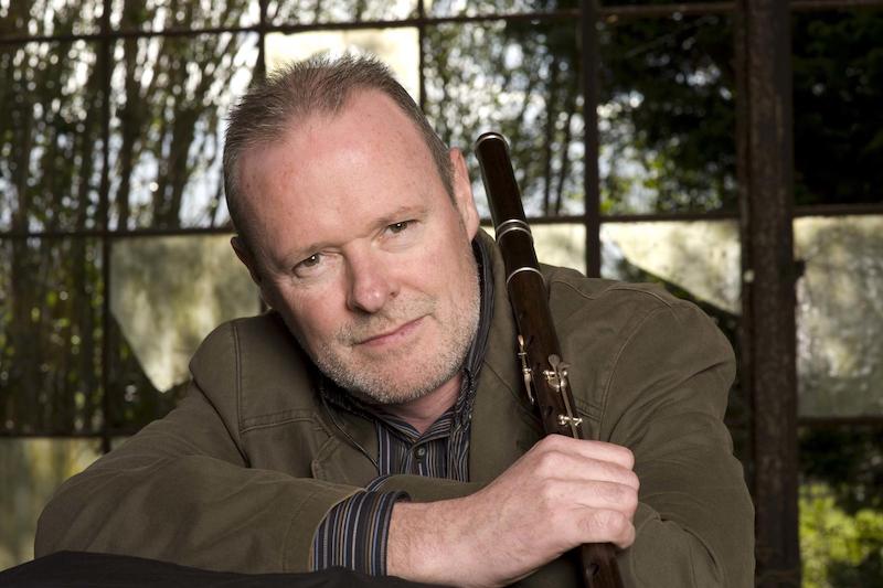 Conal Ó Gráda with his keyed African Blackwood Irish flute