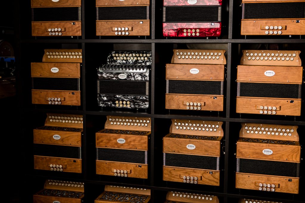 Irish squeezebox instrument