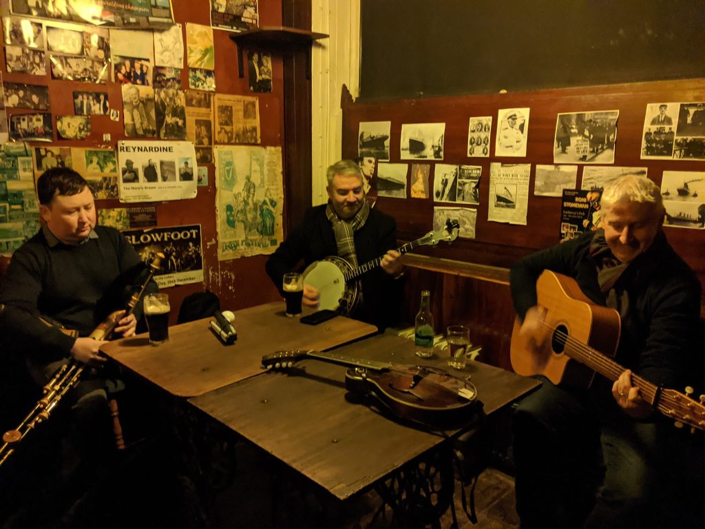 An Irish Music Session in Tí Chairbre or Carberry's Pub in Drogheda, Co. Louth