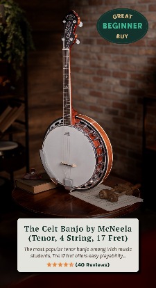 Best Banjos for Beginners in 2025 (Buyer’s Guide) 6 The Celt Banjo of 17 fret by McNeela