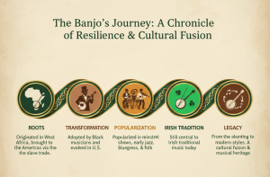 The History of the Banjo Unplugged: Its African Birth and Irish Legacy 2 Image of the history of the banjo